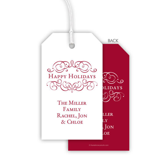 Ornate Scroll Hanging Gift Tags